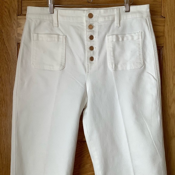 LIVERPOOL Stride High Rise Wide Leg Bone White Size 12 - Picture 4 of 16